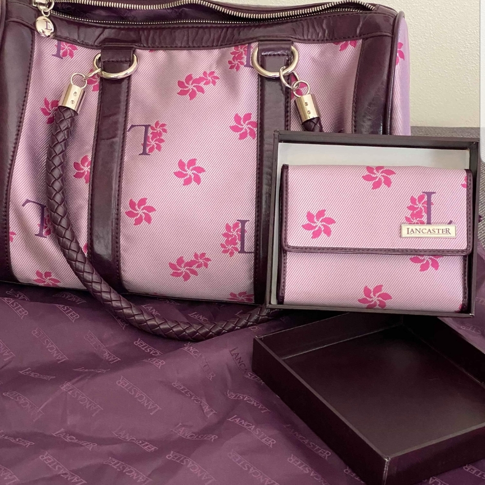 Lancaster satchel and wallet set